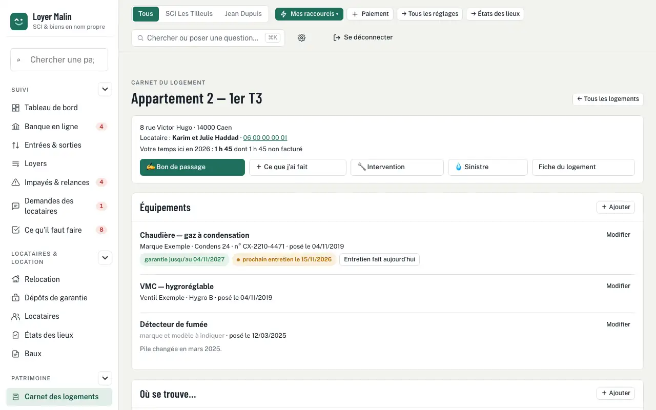 Carnet des logements — État des lieux sur téléphone, signé sur place ou à distance